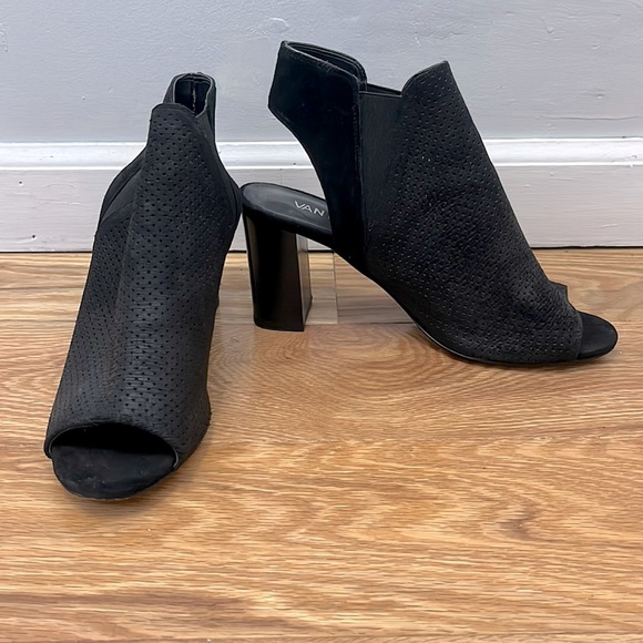 Vaneli Peep Toe Block Heels - Black - Size 9.5 - Picture 5 of 9